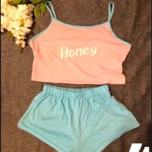 Cotton Candy ‘Honey’ Short Set